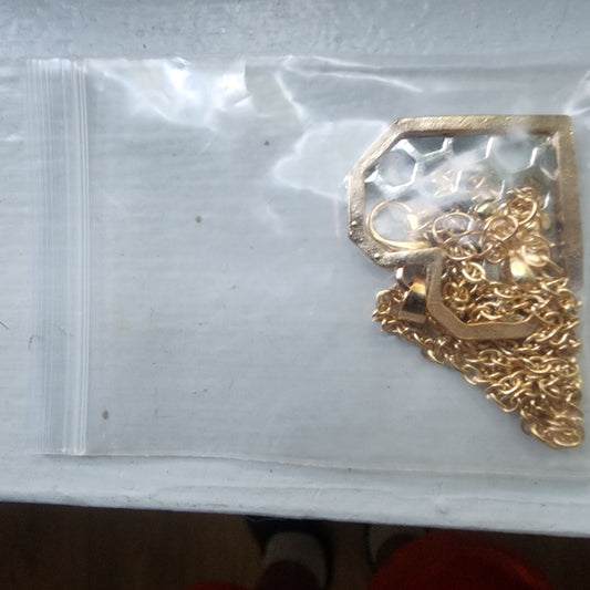 Honeycomb &  Bee Pendant Necklace