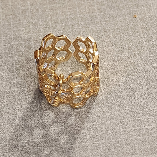 Honeycomb Open Ring