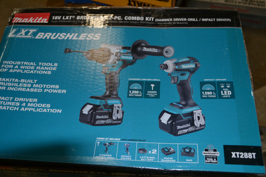 Makita 18V Cordless Hammer Drill & Impact Driver Combo Kit
